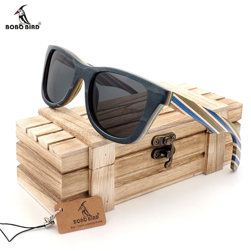BOBO BIRD Polarised Stripped Sunglasses - bamboostylez