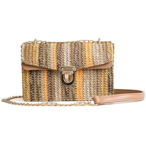 Bohemian Vintage Style Straw Crossbody Handbag - bamboostylez